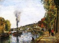 der Seine bei Marly 1871 Camille Pissarro Landschaften Bach
